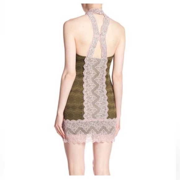Free People Natasha Lace Trim Bodycon Mini Dress - Picture 4 of 6
